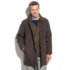 Lauren Ralph Lauren Olive Brown Water Repellent Edgar Trench Coat